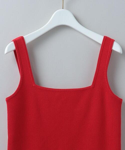 6(ロク)の「<6(ROKU)>KNIT SQUARE NECK TANK TOP/タンクトップ(タンクトップ・レディース・ホワイト/ブラック/レッド・FREE)」の8枚目の写真