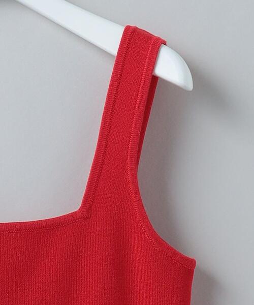 6(ロク)の「<6(ROKU)>KNIT SQUARE NECK TANK TOP/タンクトップ(タンクトップ・レディース・ホワイト/ブラック/レッド・FREE)」の9枚目の写真