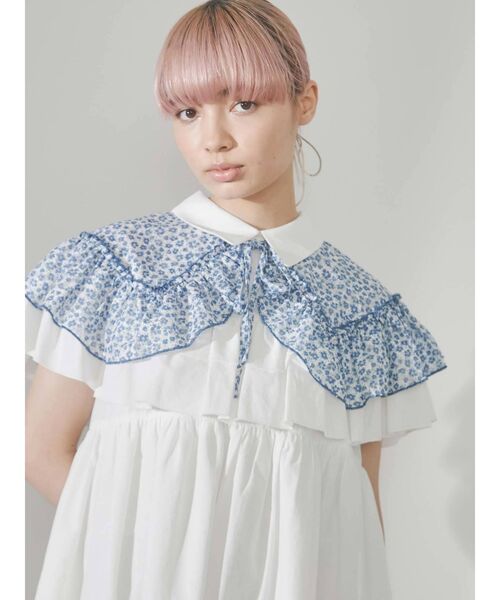 merry jenny（メリージェニー）の「flower race collar（付け襟・レディース・ブラック/レッド/ブルー・FREE）」の7枚目の写真