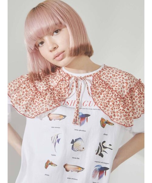 merry jenny（メリージェニー）の「flower race collar（付け襟・レディース・ブラック/レッド/ブルー・FREE）」の13枚目の写真