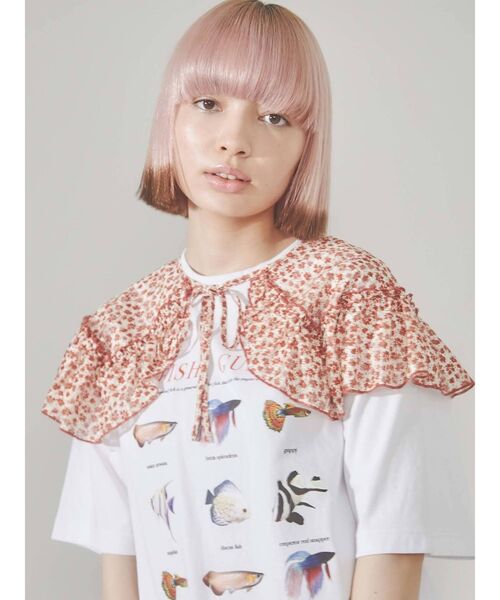 merry jenny（メリージェニー）の「flower race collar（付け襟・レディース・ブラック/レッド/ブルー・FREE）」の9枚目の写真