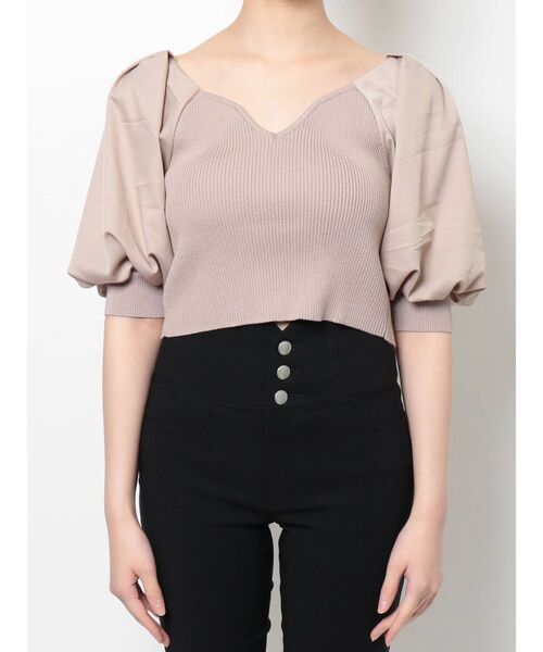 RESEXXY(リゼクシー)の「ハートネックニットトップス【セットアップ着用可能】(ニット/セーター・レディース・ブルー/ブラック/アイボリー/ベージュ・FREE)」の18枚目の写真