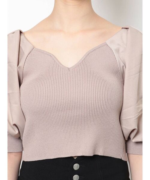 RESEXXY(リゼクシー)の「ハートネックニットトップス【セットアップ着用可能】(ニット/セーター・レディース・ブルー/ブラック/アイボリー/ベージュ・FREE)」の21枚目の写真