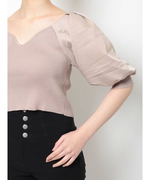 RESEXXY(リゼクシー)の「ハートネックニットトップス【セットアップ着用可能】(ニット/セーター・レディース・ブルー/ブラック/アイボリー/ベージュ・FREE)」の22枚目の写真