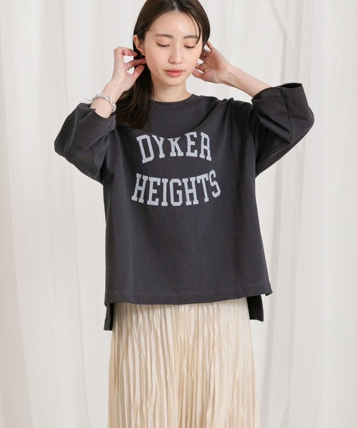 Gready Brilliant(グレディブリリアン)の「DYKERロゴ袖タックTシャツ(Tシャツ/カットソー・レディース・チャコールグレー/カーキ・38)」の20枚目の写真