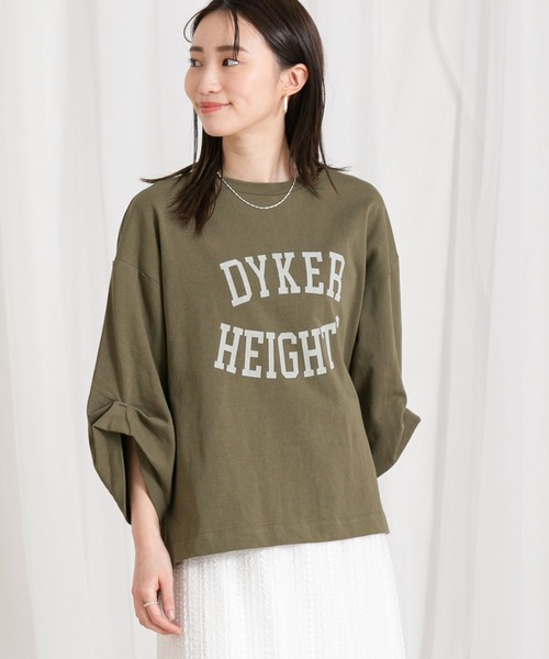 Gready Brilliant(グレディブリリアン)の「DYKERロゴ袖タックTシャツ(Tシャツ/カットソー・レディース・チャコールグレー/カーキ・38)」の19枚目の写真