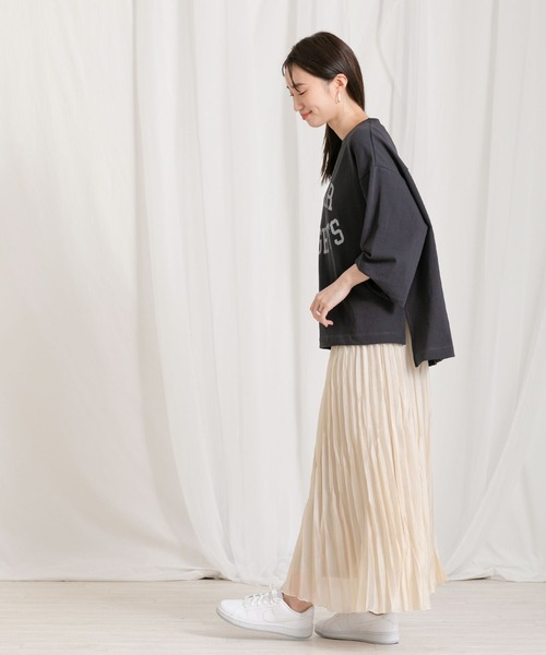 Gready Brilliant(グレディブリリアン)の「DYKERロゴ袖タックTシャツ(Tシャツ/カットソー・レディース・チャコールグレー/カーキ・38)」の16枚目の写真