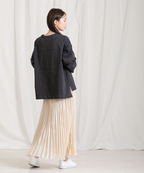 Gready Brilliant(グレディブリリアン)の「DYKERロゴ袖タックTシャツ(Tシャツ/カットソー・レディース・チャコールグレー/カーキ・38)」の13枚目の写真