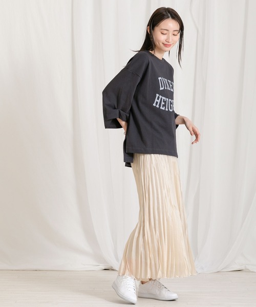 Gready Brilliant(グレディブリリアン)の「DYKERロゴ袖タックTシャツ(Tシャツ/カットソー・レディース・チャコールグレー/カーキ・38)」の7枚目の写真