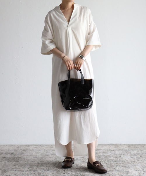 GUSCIO（グッシオ）の「【グッシオベーシック】PVCクリアトートバッグ　巾着付（トートバッグ・レディース・アイボリー/ブラック/グレイッシュベージュ/グレー/ホワイト・FREE）」の14枚目の写真