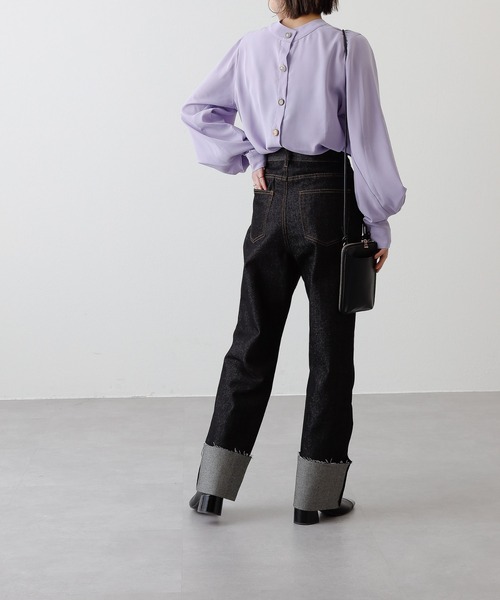 COLONY 2139（コロニートゥーワンスリーナイン）の「リジットデニムロールアップパンツ（デニムパンツ・レディース・ブラック/インディゴブルー・SMALL/MEDIUM）」の20枚目の写真