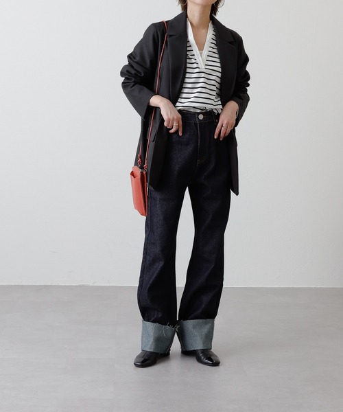 COLONY 2139（コロニートゥーワンスリーナイン）の「リジットデニムロールアップパンツ（デニムパンツ・レディース・ブラック/インディゴブルー・SMALL/MEDIUM）」の21枚目の写真