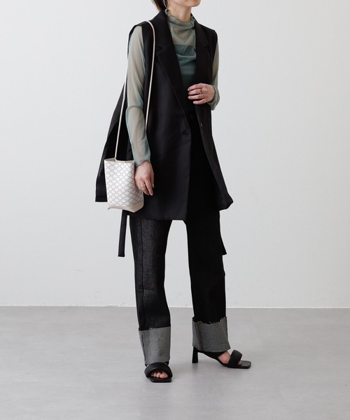 COLONY 2139（コロニートゥーワンスリーナイン）の「リジットデニムロールアップパンツ（デニムパンツ・レディース・ブラック/インディゴブルー・SMALL/MEDIUM）」の7枚目の写真