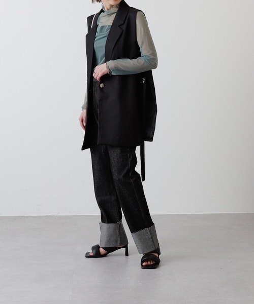 COLONY 2139（コロニートゥーワンスリーナイン）の「リジットデニムロールアップパンツ（デニムパンツ・レディース・ブラック/インディゴブルー・SMALL/MEDIUM）」の8枚目の写真