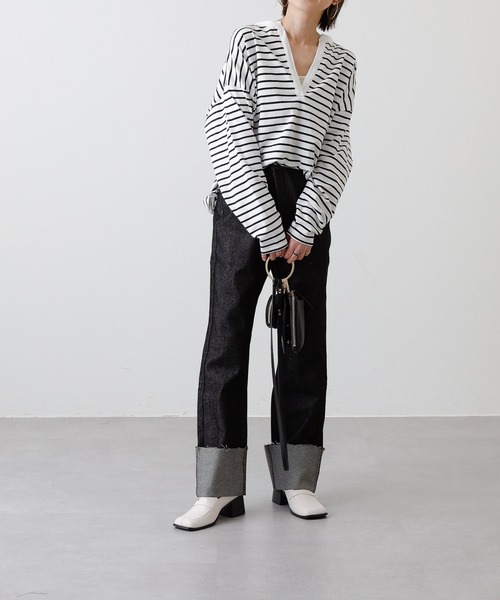 COLONY 2139（コロニートゥーワンスリーナイン）の「リジットデニムロールアップパンツ（デニムパンツ・レディース・ブラック/インディゴブルー・SMALL/MEDIUM）」の16枚目の写真