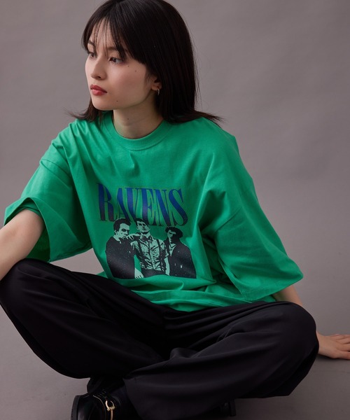 re_k by JUNRED（レクバイジュンレッド）の「【 re_k by JUNRED 】ビンテージライクロック半袖Tシャツ（Tシャツ/カットソー・メンズ・チャコールグレー/グリーン/ホワイト・M/L/S/LL）」の3枚目の写真