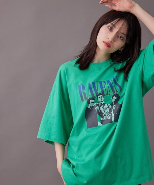 re_k by JUNRED（レクバイジュンレッド）の「【 re_k by JUNRED 】ビンテージライクロック半袖Tシャツ（Tシャツ/カットソー・メンズ・チャコールグレー/グリーン/ホワイト・M/L/S/LL）」の5枚目の写真