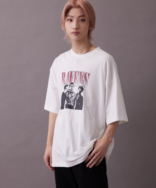 re_k by JUNRED（レクバイジュンレッド）の「【 re_k by JUNRED 】ビンテージライクロック半袖Tシャツ（Tシャツ/カットソー・メンズ・チャコールグレー/グリーン/ホワイト・M/L/S/LL）」の19枚目の写真