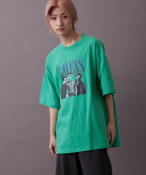 re_k by JUNRED（レクバイジュンレッド）の「【 re_k by JUNRED 】ビンテージライクロック半袖Tシャツ（Tシャツ/カットソー・メンズ・チャコールグレー/グリーン/ホワイト・M/L/S/LL）」の13枚目の写真