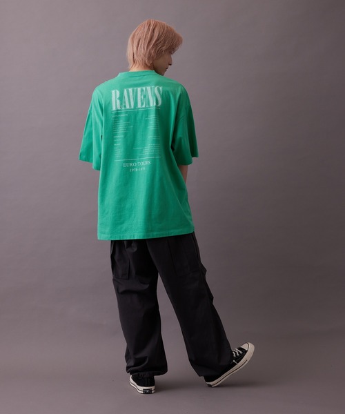 re_k by JUNRED（レクバイジュンレッド）の「【 re_k by JUNRED 】ビンテージライクロック半袖Tシャツ（Tシャツ/カットソー・メンズ・チャコールグレー/グリーン/ホワイト・M/L/S/LL）」の8枚目の写真