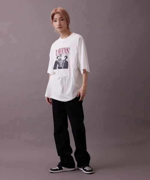 re_k by JUNRED（レクバイジュンレッド）の「【 re_k by JUNRED 】ビンテージライクロック半袖Tシャツ（Tシャツ/カットソー・メンズ・チャコールグレー/グリーン/ホワイト・M/L/S/LL）」の14枚目の写真