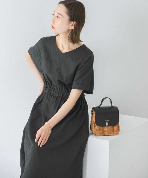 URBAN RESEARCH ROSSO WOMEN（アーバンリサーチ　ロッソ）の「『UR GREEN』2WAYウエストマークワンピース（ワンピース・レディース・チャコールグレー/パープル系その他/イエロー系その他・FREE）」の16枚目の写真