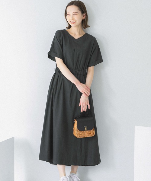 URBAN RESEARCH ROSSO WOMEN（アーバンリサーチ　ロッソ）の「『UR GREEN』2WAYウエストマークワンピース（ワンピース・レディース・チャコールグレー/パープル系その他/イエロー系その他・FREE）」の20枚目の写真