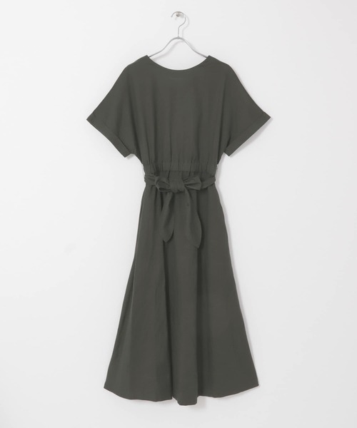 URBAN RESEARCH ROSSO WOMEN（アーバンリサーチ　ロッソ）の「『UR GREEN』2WAYウエストマークワンピース（ワンピース・レディース・チャコールグレー/パープル系その他/イエロー系その他・FREE）」の5枚目の写真