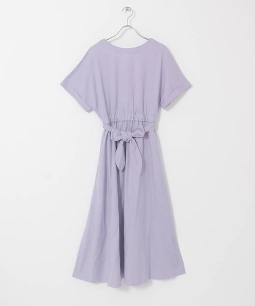 URBAN RESEARCH ROSSO WOMEN（アーバンリサーチ　ロッソ）の「『UR GREEN』2WAYウエストマークワンピース（ワンピース・レディース・チャコールグレー/パープル系その他/イエロー系その他・FREE）」の6枚目の写真