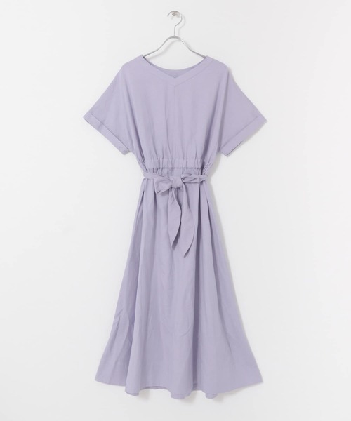 URBAN RESEARCH ROSSO WOMEN（アーバンリサーチ　ロッソ）の「『UR GREEN』2WAYウエストマークワンピース（ワンピース・レディース・チャコールグレー/パープル系その他/イエロー系その他・FREE）」の7枚目の写真