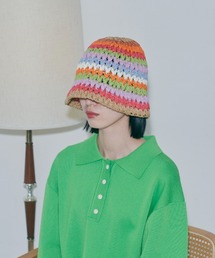 カラフルカラークロシェハット