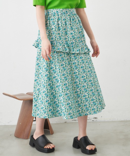 MERLOT（メルロー）の「パターンバリエーションフリルスカート/セットアップ対応（スカート・レディース・ブラック/ピンク/グリーン・FREE）」の14枚目の写真