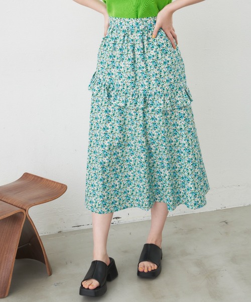 MERLOT（メルロー）の「パターンバリエーションフリルスカート/セットアップ対応（スカート・レディース・ブラック/ピンク/グリーン・FREE）」の16枚目の写真