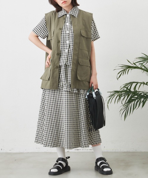 MERLOT（メルロー）の「パターンバリエーションフリルスカート/セットアップ対応（スカート・レディース・ブラック/ピンク/グリーン・FREE）」の11枚目の写真