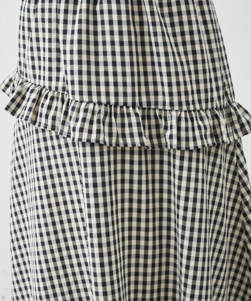 MERLOT（メルロー）の「パターンバリエーションフリルスカート/セットアップ対応（スカート・レディース・ブラック/ピンク/グリーン・FREE）」の6枚目の写真