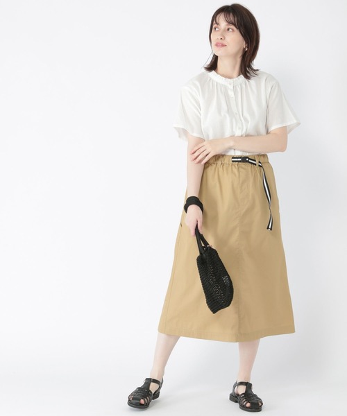 studio CLIP(スタディオクリップ)の「【撥水/UV/防汚】レジャーガチャベルト付きスカート(スカート・レディース・ベージュ/ブラック/カーキ・FREE)」の6枚目の写真