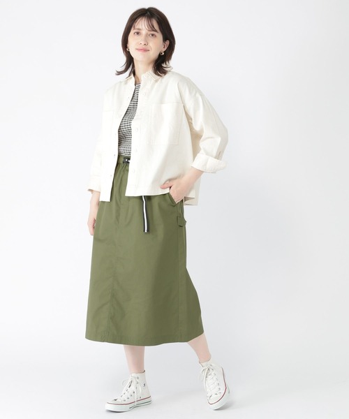 studio CLIP(スタディオクリップ)の「【撥水/UV/防汚】レジャーガチャベルト付きスカート(スカート・レディース・ベージュ/ブラック/カーキ・FREE)」の7枚目の写真
