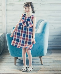 BRANSHES | 【ペア】胸元フリルチェック柄ワンピース(ワンピース)