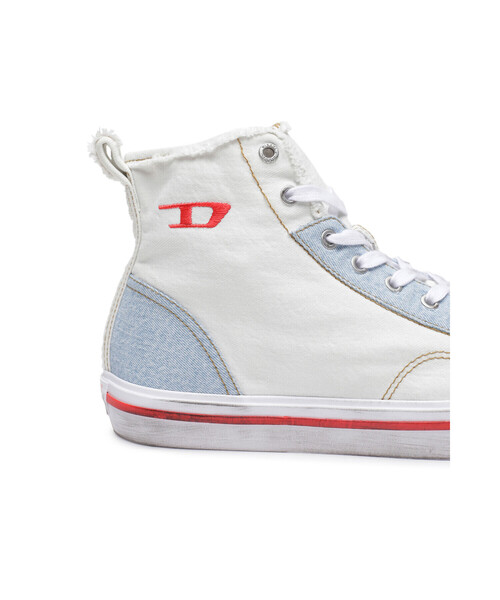 DIESEL（ディーゼル）の「メンズ デニム ミッドカット スニーカー（スニーカー・メンズ・ホワイト・43/41/42/44/40）」の4枚目の写真