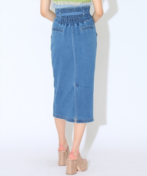 REDYAZEL（レディアゼル）の「ハイウエストデニム前ボタンタイトスカート（デニムスカート・レディース・ブルー/ネイビー・SMALL/MEDIUM）」の12枚目の写真