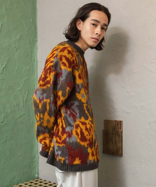 WEGO（ウィゴー）の「WEGO/モヘアライク総柄BIGプルオーバー（ニット/セーター・メンズ・その他1/その他2/その他3/その他4/その他6/その他5・MEDIUM/LARGE）」の9枚目の写真