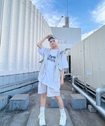 XU | 【XU/エックスユー】sleeveless zip up hoodie/スリーブレス ジップアップ フーディー ベスト チョッキ風 フード ストリート(その他トップス)