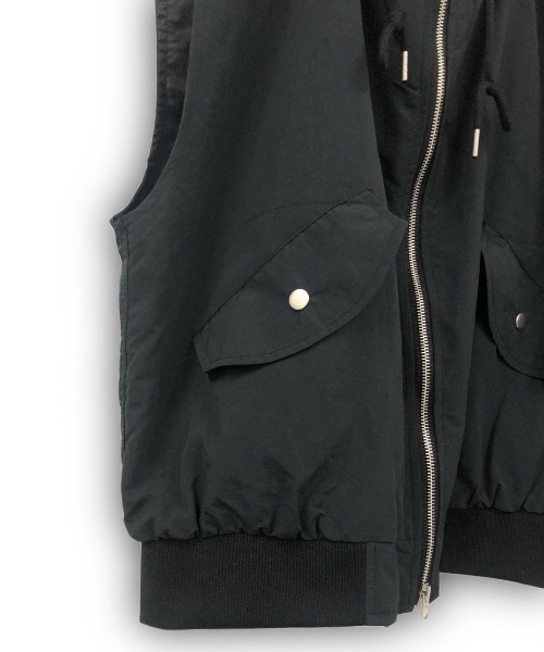 XU（エックスユー）の「【XU/エックスユー】sleeveless zip up hoodie/スリーブレス ジップアップ フーディー ベスト チョッキ風 フード ストリート（その他トップス・レディース・ブラック/グレー・ONE SIZE）」の11枚目の写真