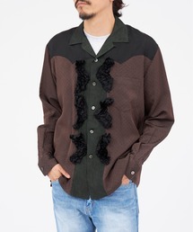 ジャケット・アウター TOGA VIRILIS CUPRA JACQUARD MIX BLOUS 46 TOGA VIRILIS Cupra Jacquard Shirts Beige mail order