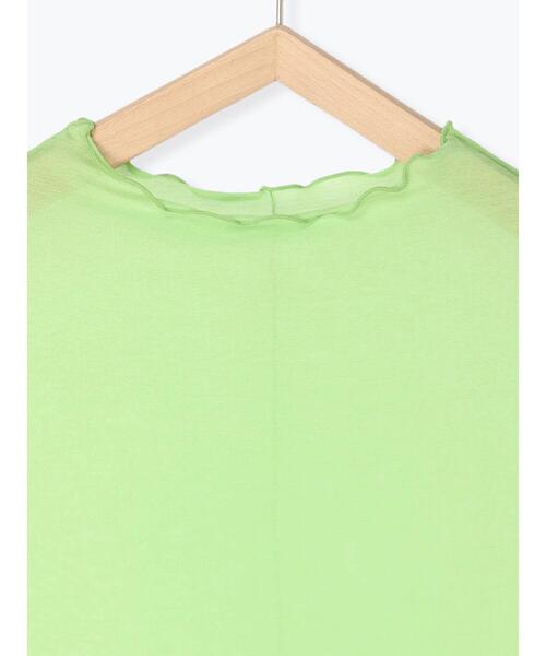 ehka sopo(エヘカソポ)の「シアーボトルネックノースリーブカットソー(タンクトップ・レディース・オフホワイト/ピンク/オレンジ/グリーン・フリ-)」の14枚目の写真