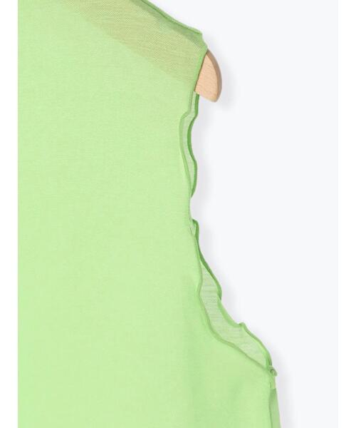 ehka sopo(エヘカソポ)の「シアーボトルネックノースリーブカットソー(タンクトップ・レディース・オフホワイト/ピンク/オレンジ/グリーン・フリ-)」の15枚目の写真
