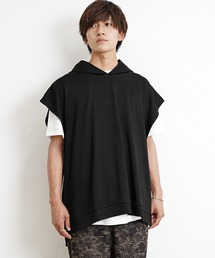 MinoriTY | ジレパーカー サイドオープン パーカーベスト/ノースリーブ 夏服(ベスト)