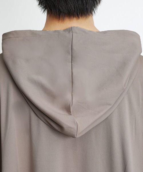 MinoriTY（マイノリティ）の「【MinoriTY】サイドオープンジレパーカー パーカーベスト/ノースリーブ 半袖 メンズ 秋服 秋服（ベスト・メンズ・ブラック/カーキ/グレイッシュベージュ・M/L）」の9枚目の写真