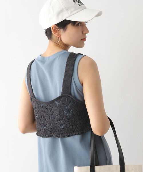 RAGEBLUE（レイジブルー）の「クロシェ編みビスチェ/セットワンピース（ワンピース・レディース・ホワイト/ライトブルー/ネイビー・FREE）」の5枚目の写真