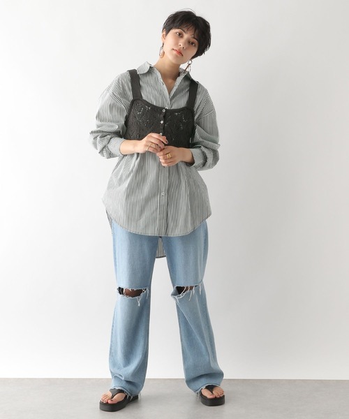 RAGEBLUE（レイジブルー）の「クロシェ編みビスチェ/セットワンピース（ワンピース・レディース・ホワイト/ライトブルー/ネイビー・FREE）」の6枚目の写真